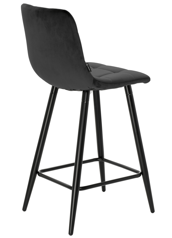 Tore sammet svart halvpall, barpall