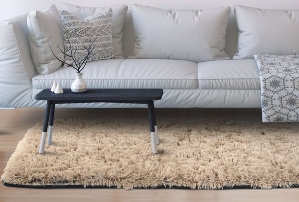 Tæppe Shaggy Antiskrid 80x120 cm Beige