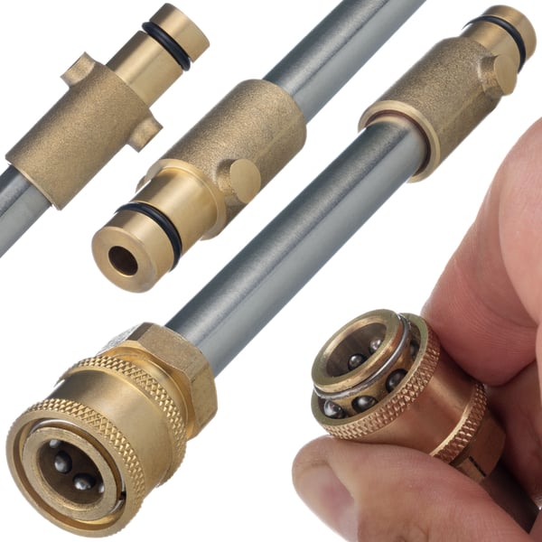 Lanse/adapter (1/4QRC-Gerni) Bajonet til tilslutning af tilbehør med 1/4" lynkobling til Nilfisk/Gerni/Husqvarna/Sthil-serien