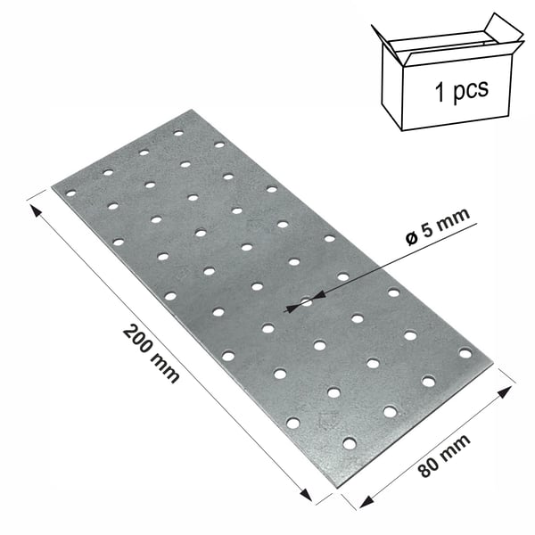 Perforeret plade PP09 80x200x2,0 (1)
