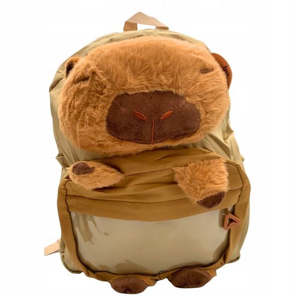 Capybara skolerygsæk 3D maskot letvægts rummelig skolerejsetaske