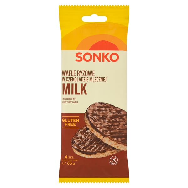 Sonko-riisikeksit maitosuklaassa 65 g (4 kpl)