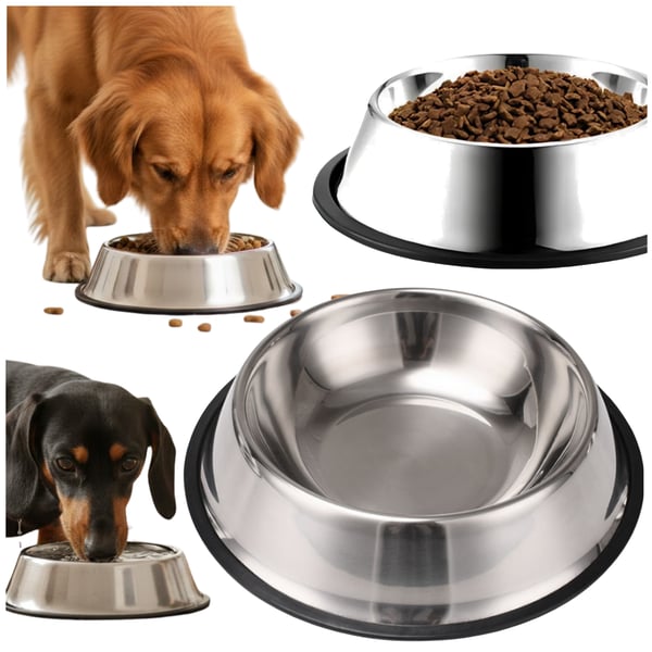 PetJet metalskål til hunde og katte, til foder og vand, skridsikker, 350 ml