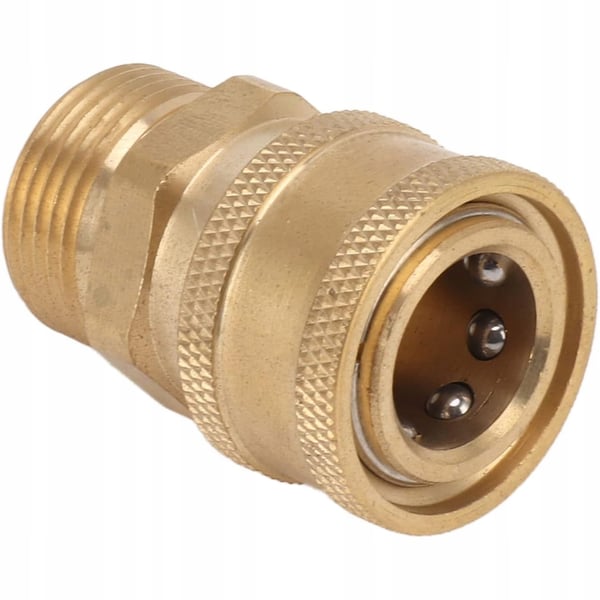 Messingadapter til højtryksrenser M22x1,5mm til 1/4" lynkobling