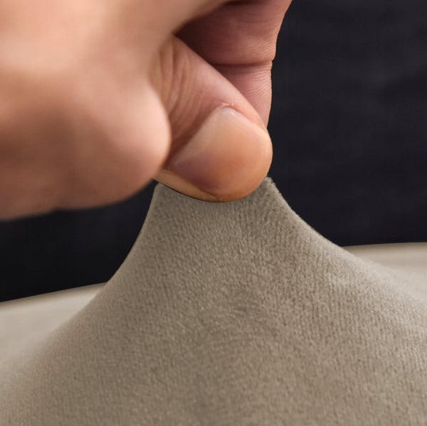 XXL stolskydd beige cappuccino elastisk sammet