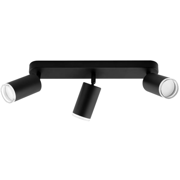 Taklampa reflektor LED-spotlights 3x GU10 IP44 ADERO svart Lumiled
