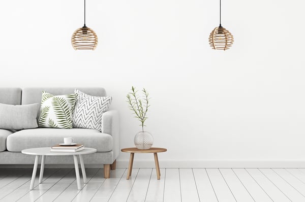 Hængende lampe, loftslysekrone, træ, LED lampeskærm