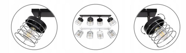 LOFTSLAMPE LAMPE LAMPE BØRSTE LAMPE KROM LED