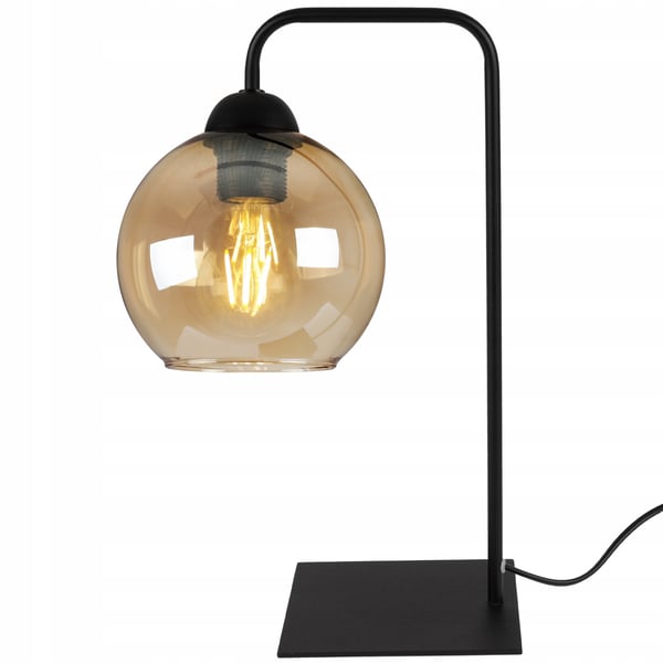 ELEGANTTI LASINEN LED-YÖPÖYTÄVALAISIMEN