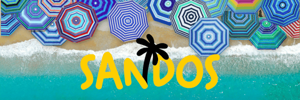 Strandparasoll - ränder
