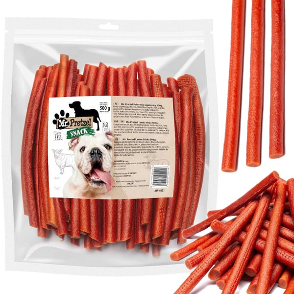 Mr. Pretzel Delikatess pehmeät lampaanlihatupsut koirille 500g Mr. Pretzel Delikatess pehmeät lampaanlihatupsut koirille 500g