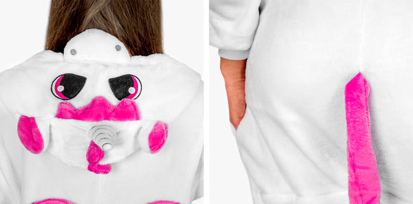 Kigurumi-kostume - enhjørning med stjerner Kigurumi-kostume - enhjørning med stjerner