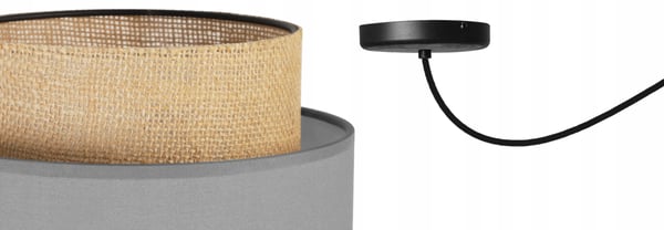 Hængende lampe, loftslysekrone, lampeskærm, boho juta