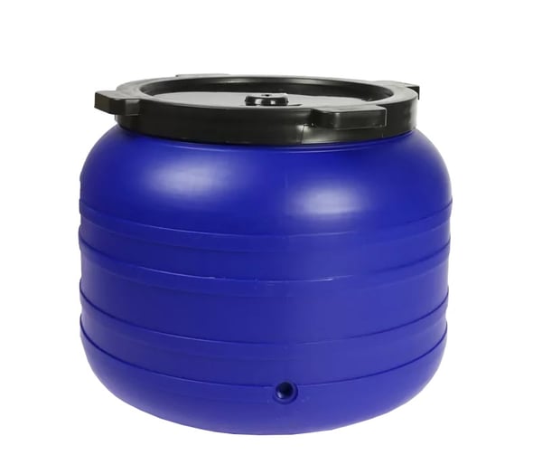 100L RUND PLASTIKTØNDE MED HÅN - SU-B-100L+KR
