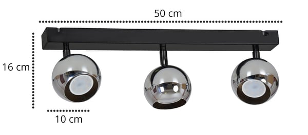 BALL-kattovalaisin, moderni spotti kromi