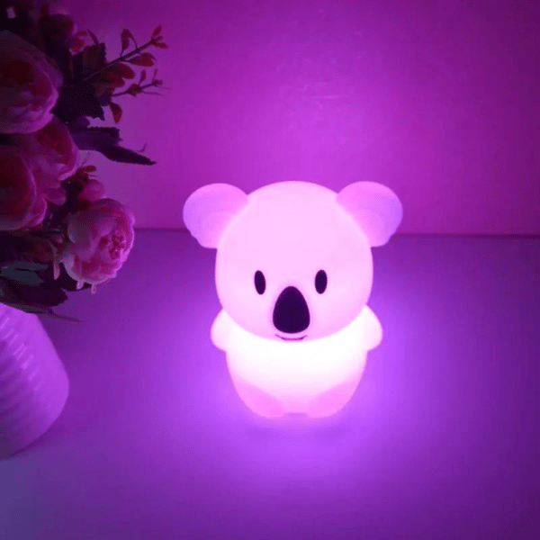Trådløs silikone Koala natlampe med touch-funktion, farveskiftende gave