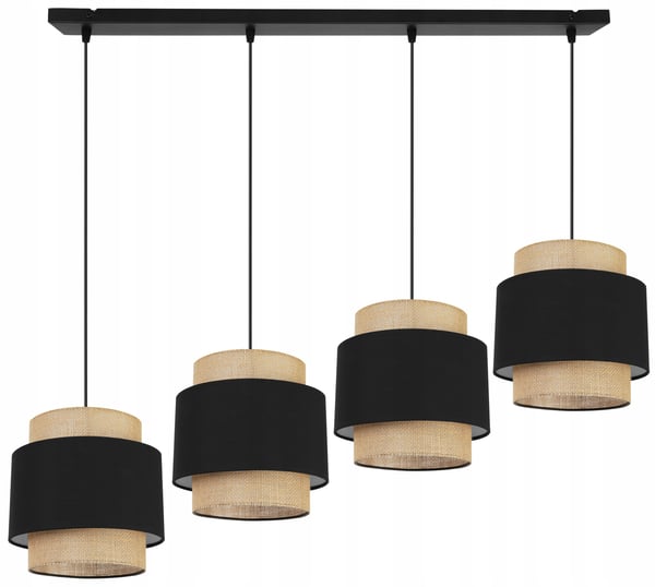 Hængende lampe, loftslysekrone, lampeskærm, boho juta
