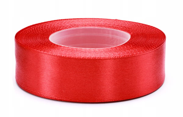 Punainen satiinikoristenauha 12 mm