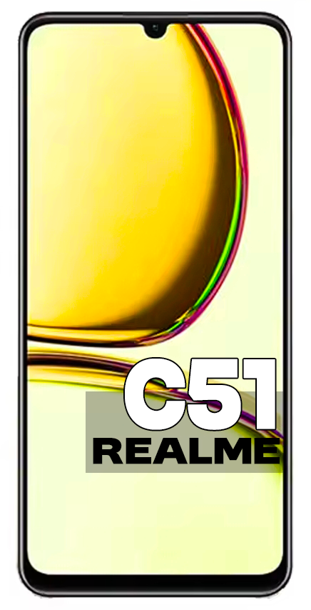 Original LCD-display touchskærm til Realme C51 RMX3830 med ramme