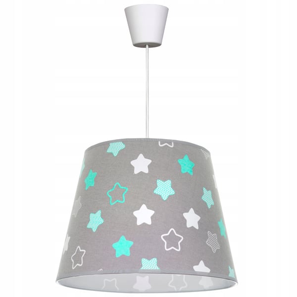 Loftlampe med hængende lysekroneskærm til børns soveværelse