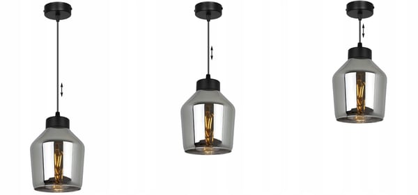 MODERNE ELEGANT HÆNGELAMPE MED GLASSKÆRM