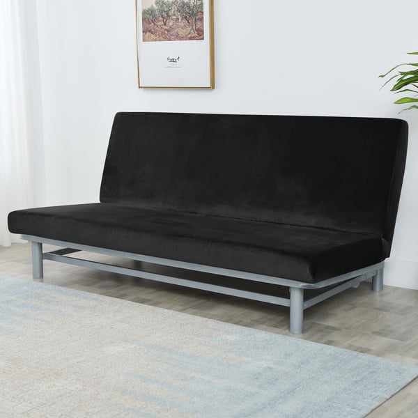 Sohvanpäällinen 190-210cm musta sametti
