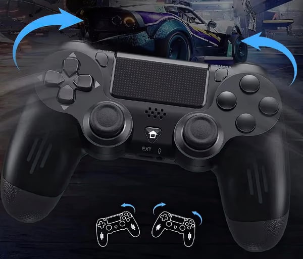 Langaton ohjain PS4:lle, PlayStation 4:n värinätoiminto, musta