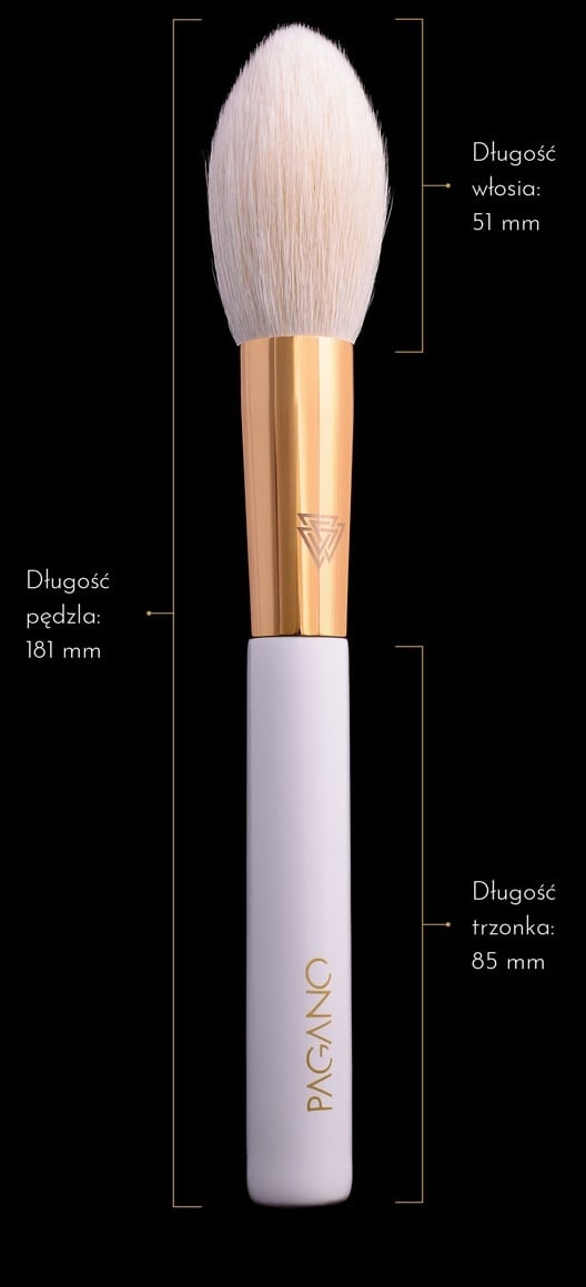 PAGANO Rouge pulverrouge og highlighter børste