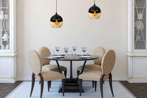 HÆNGENDE LOFTSLAMPE, GLASPLAFON, LED-LAMPE
