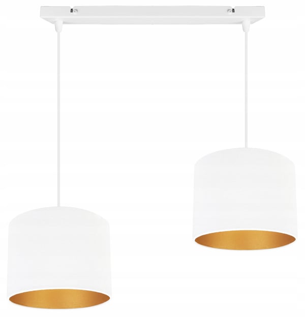 ELEGANT HÆNGELAMPE MED GYLDEN FLØJLSSKÆRM