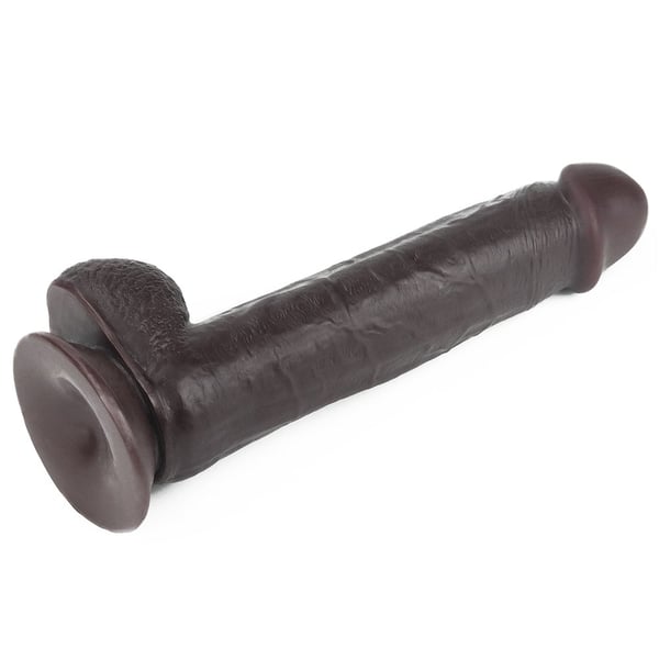 Lovetoy liukuva iho kaksoiskerros dildo 9.0'' musta
