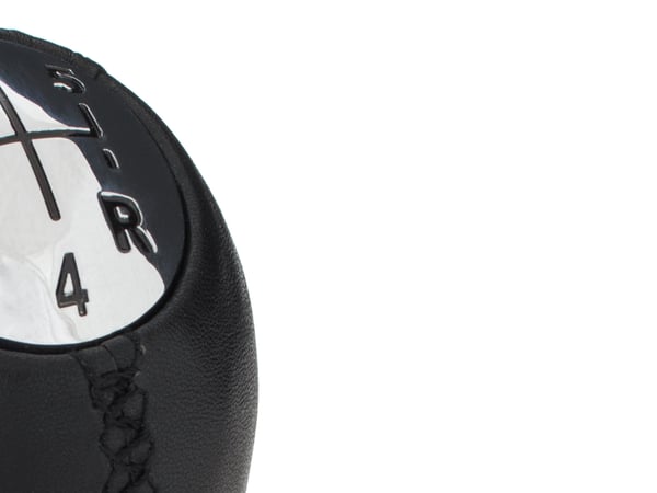 Renault Megane II 2002- gearknap 5 gear sort læder og krom