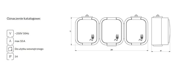 B2 KOLMIPISTOKERO N/T Z/U IP54 VALKOINEN VALKOINEN LÄPPÄ - E+9002115
