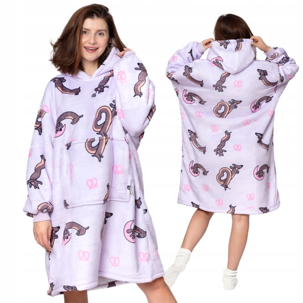 BLANKET collegepaita Ylisuuri lämmin Paksu peitto collegepaita 2in1 XXL mäyräkoirat karvainen [KB-W39]