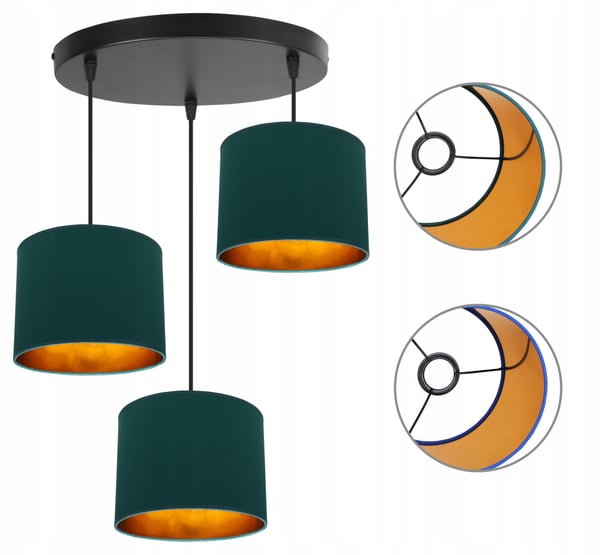 LOFTSLAMPE MED GYLDET LED-SKÆRM
