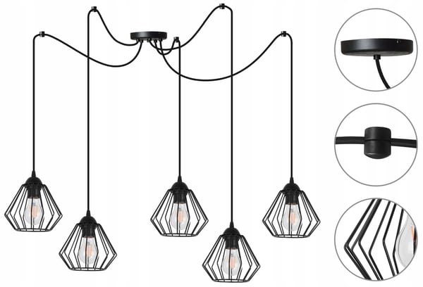 RIPUSTETTAVA KATTOVALAISIMEN SPIDER loft E27 LED
