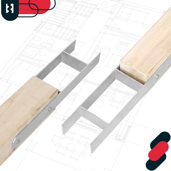 KOTARBAU H-pelarfod til vægmontering, galvaniseret stålankre 120 mm, 6-pak
