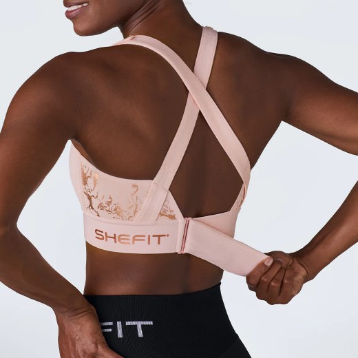 Shefit Lyserød Medium Støtte Justerbar Sports-BH 3XL