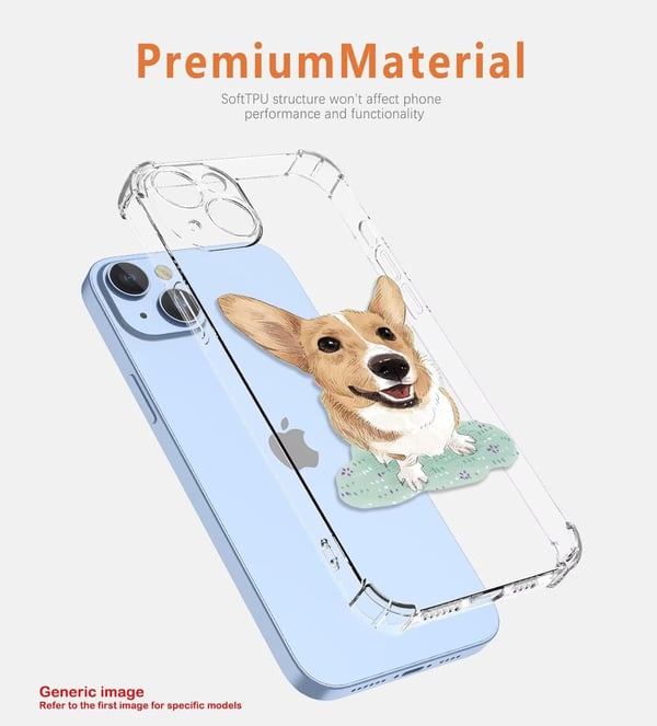 Silikone cover til Samsung Galaxy A04 gennemsigtigt cover med en Corgi hund