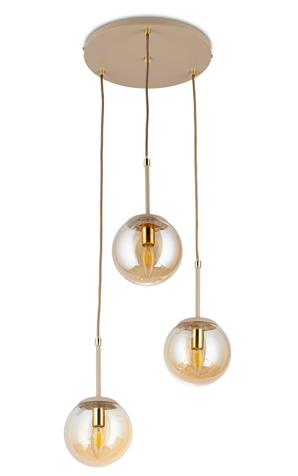 Maro Beige glasloftslampe med 3xE14 36 cm