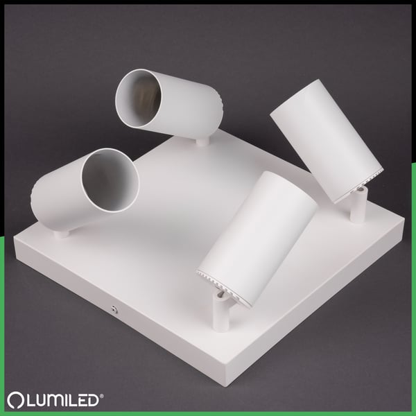 Taklampa plafond SPOT TUBA reflektor armatyr halogen 4x GU10 TABULA LUMILED