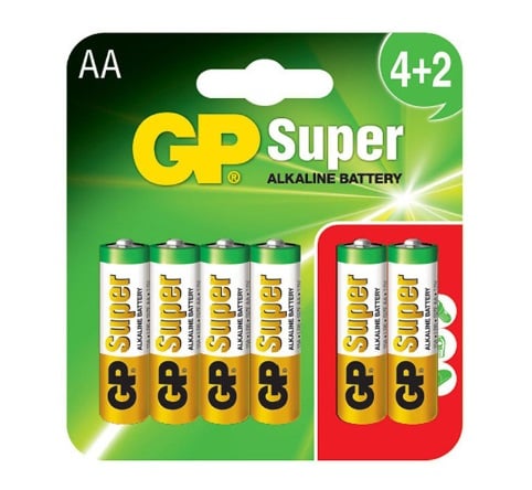 Superalkaliparisto AA LR6 1.5V 6 kpl - GP15A-U6