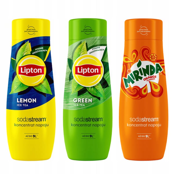 Lipton Lemon+Green+Mirinda SodaStream 3-pakkaus tiivisteitä