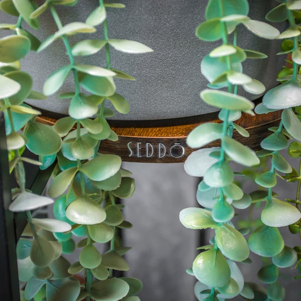 Stående blomsterstativ, metal, sort, træ, blomsterstativ, blomster, planter