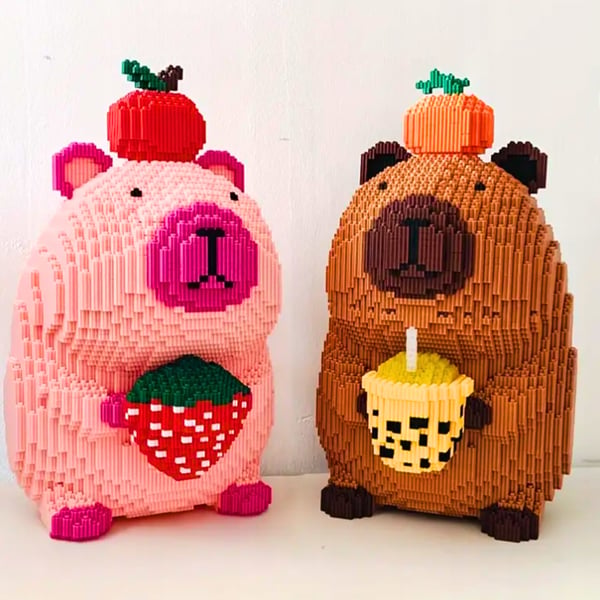 Kapybara Shake byggklockor byggset figur stor 3900 delar