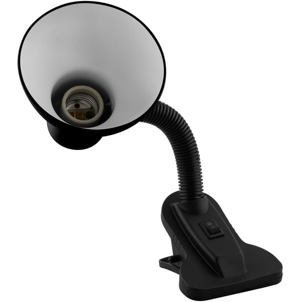 Skrivebordlampe regulerbar LIRIA skolelamp nat E27 klemme sort LUMILED