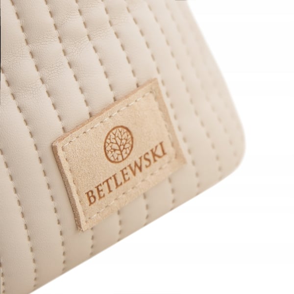 BKP-12 beige Suorakaiteen muotoinen tikattu kosmetiikkalaukku Stella