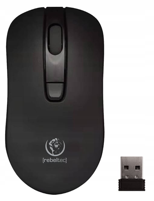 Rebeltec star Black trådløs optisk mus 800-1600DPI 3 knapper sort
