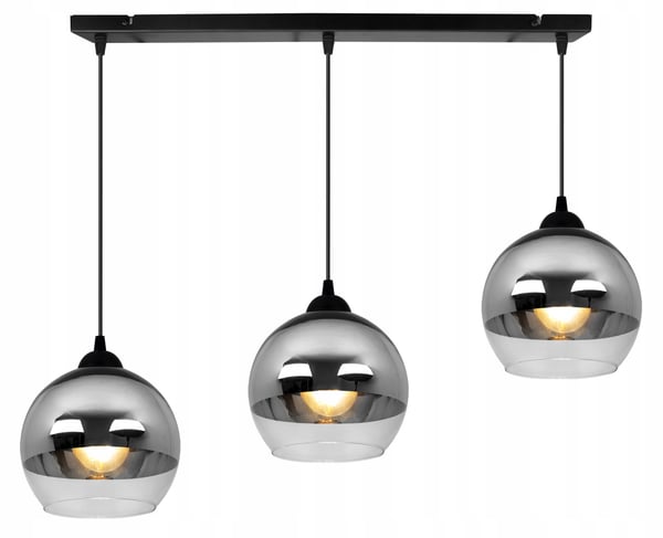 ELEGANT HÆNGELAMPE, GLASLAMPE, KROM LED