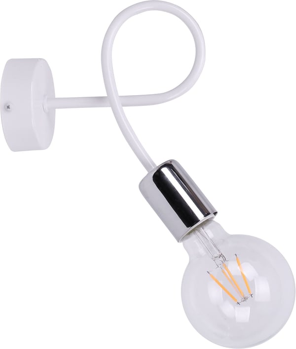 Moderne EDISON væglampe, forkromet LED-armatur